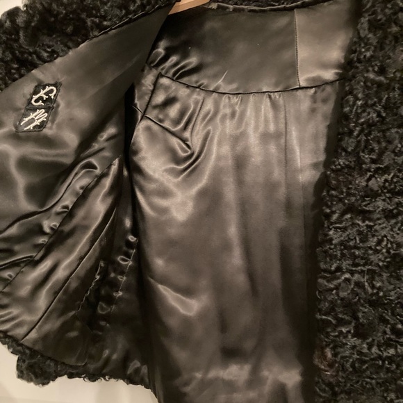 Vintage curly lamb cape 50s - Picture 3 of 5